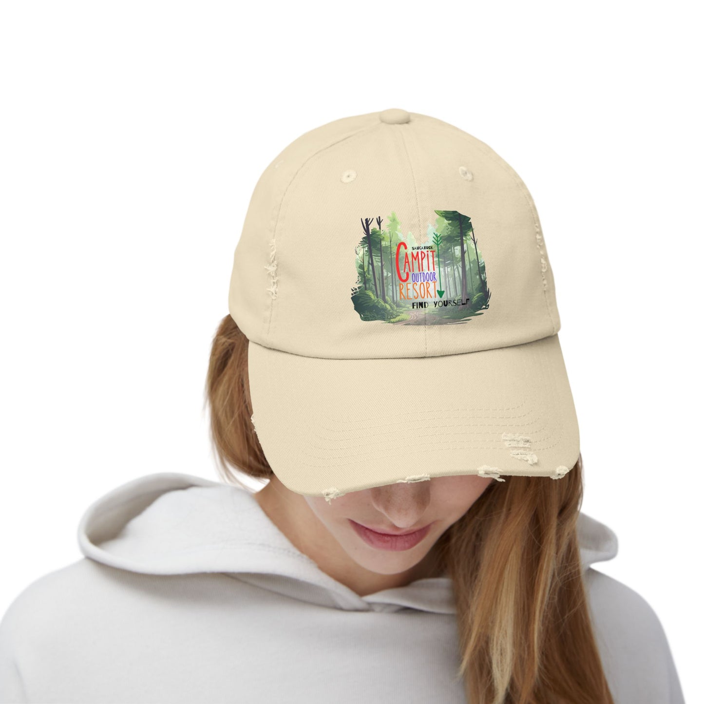 Campit Modern Logo Distressed Cap