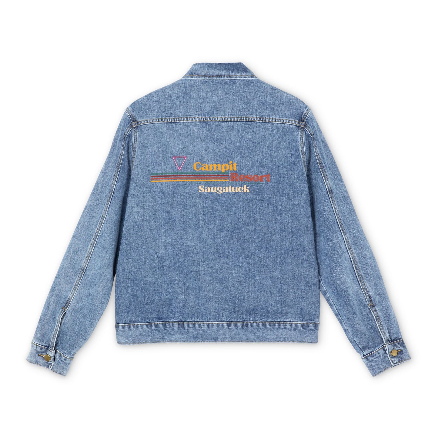 Vintage Denim Jacket with Classic Campit Logo