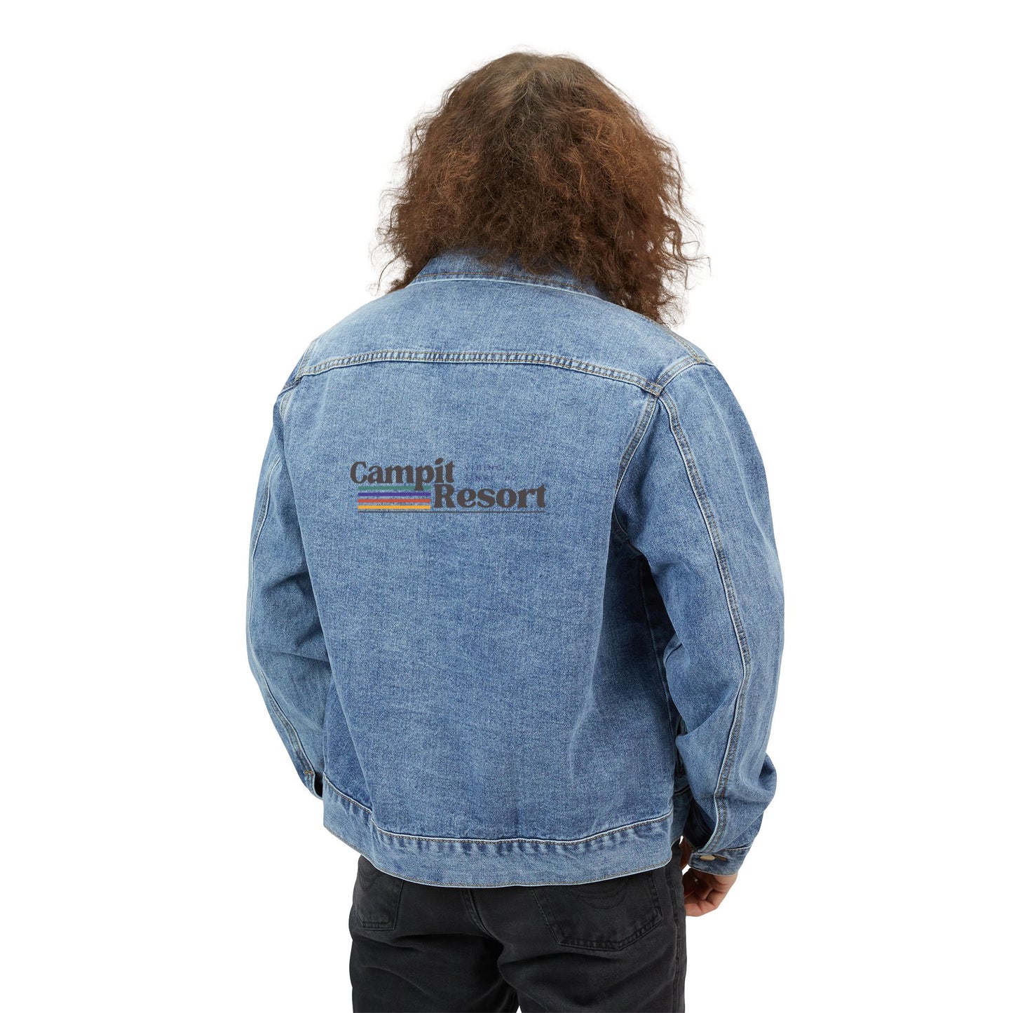 Vintage Denim Jacket with Classic Campit Logo