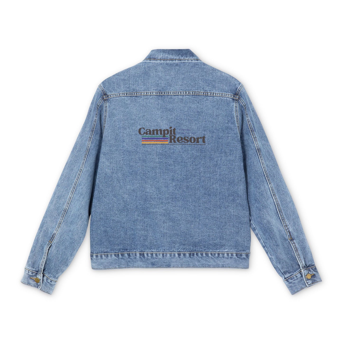 Vintage Denim Jacket with Classic Campit Logo